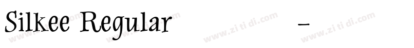 Silkee Regular 语言英文字体转换